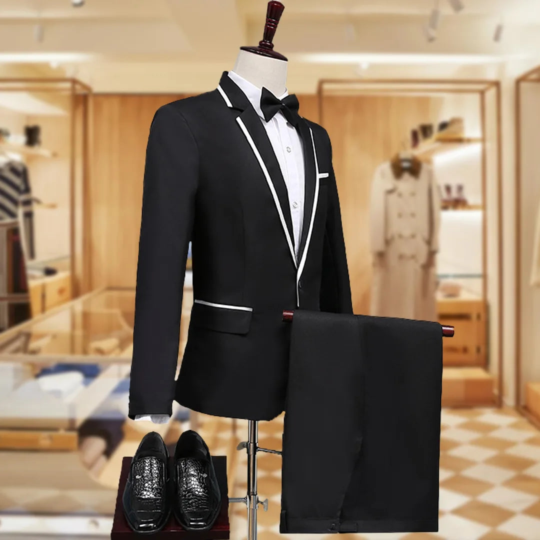 Stessil-Abito Nero Elegante Uomo