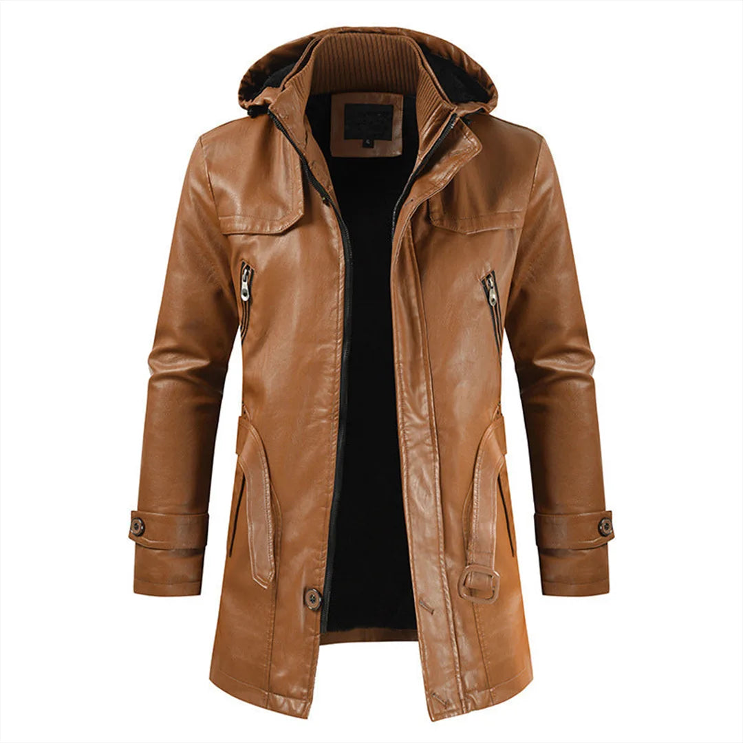 Stessil™- Giacca Effetto Pelle Con Cappuccio